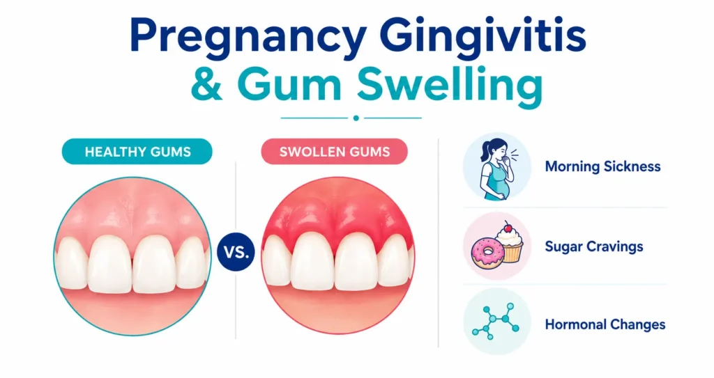 "pregnancy gingivitis treatment — gum problems during pregnancy illustrated"