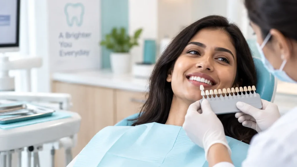 Protective gum barrier applied during safe bleaching to prevent whitening side effects on gums